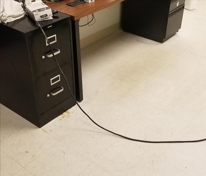 clean floor in office with desk